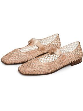 Women's Brown Comfortable Mary Jane Ballerina Beach Jellies Ballet Flat Shoes